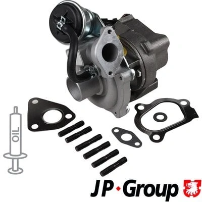 Abbildung von JP GROUP 1217400300 Turbolader Abgasturbolader inkl. Dichtungssatz OPEL: Corsa D Schrägheck, FIAT: Grande Punto Doblo I Cargo