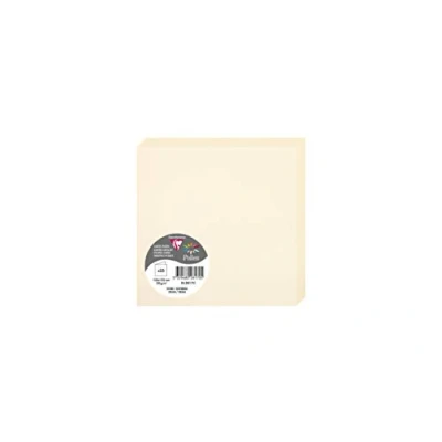 Abbildung von Clairefontaine 2817C Packung (mit 25 Doppelkarten Pollen, Gefaltet, 135 x mm) 210g, elfenbein