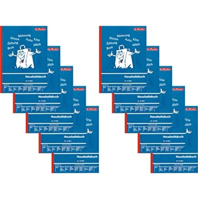Abbildung von Herlitz Haushaltsbuch A5, 1 Stück, 40 Blatt (10er Pack)