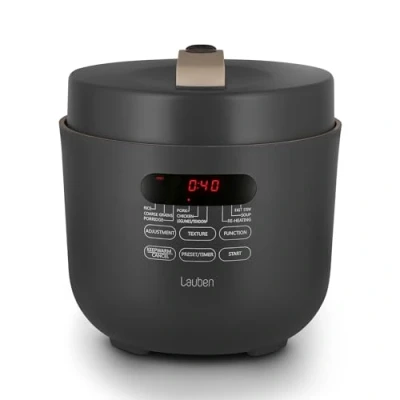 Abbildung von Lauben Schnellkochtopf Electric Pressure Cooker 5000AT, Druckkochtopf, 9 Programme, 5 Liter, Aluminium, One Touch Ventil, Multikocher, Kochbuch, Reiskocher