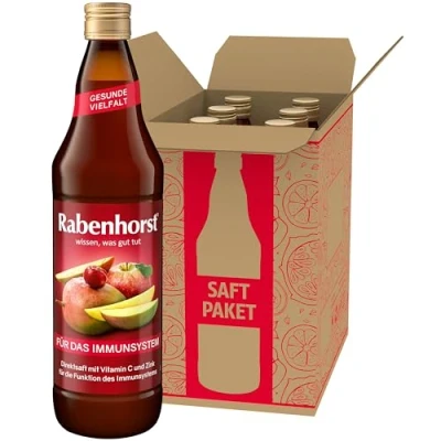 Abbildung von RABENHORST Für das Immunsystem 6er Pack (6 x 700 ml). Mehrfruchtsaft mit Zink und Vitamin C zur Unterstützung des Immunsystems