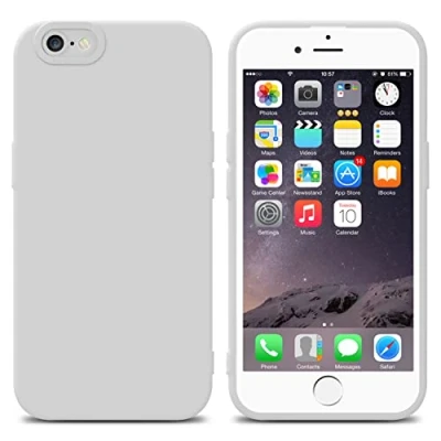 Abbildung von Cadorabo Hülle kompatibel mit Apple iPhone 6 / 6S Schutzhülle TPU Silikon Case Liquid Design Kameraschutz Slim Kratzfest Weiche Gummi Rundumschutz für in Weiß