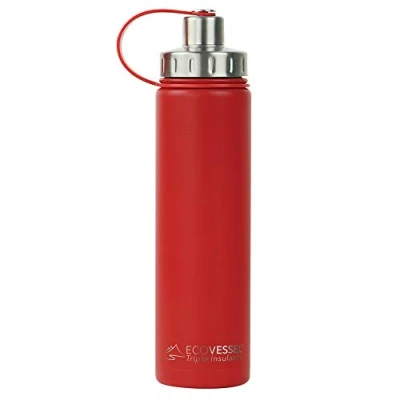 Abbildung von EcoVessel Tri Max vakuumisolierter Edelstahl Boulder Rot, 700 ml