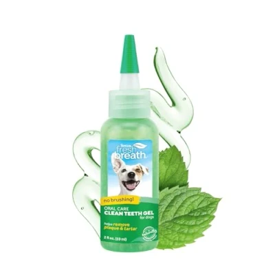 Abbildung von Tropiclean Fresh Breath Clean Teeth Oral Care Gel Zahnpflege Minze...