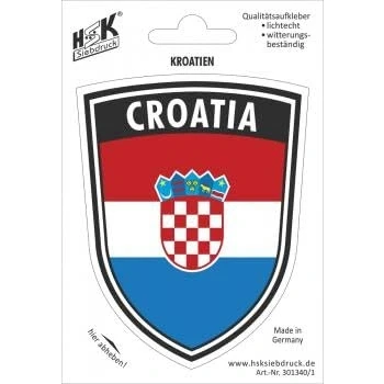 Abbildung von PVC Aufkleber CROATIA Kroatien 301340/1 Gr. ca. 7,9 x 10 cm