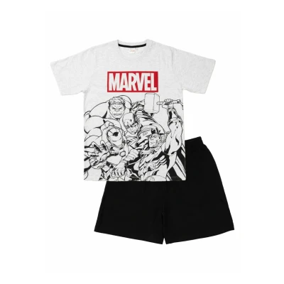 Abbildung von Marvel SET Kurzarm Pyjama, Herren, Größe: Large, Grau