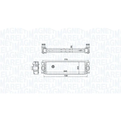 Abbildung von MAGNETI MARELLI 351319205050 Ladeluftkühler MERCEDES BENZ: Sprinter 3.5 T Kastenwagen, 3 Bus