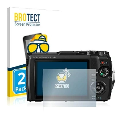 Abbildung von BROTECT Entspiegelungs Schutzfolie für Olympus Tough TG 5 (2 Stück) Matte Displayschutz Folie, Anti Reflex, Fingerprint