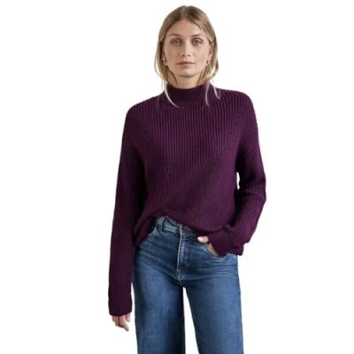 Abbildung von Street One MIT Details Strickpullover, Damen, Größe: 46, Lila