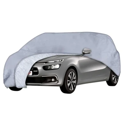 Abbildung von Walser Premium Autoplane All Weather Premium, Autogarage wetterfest, Vollgarage wasserdicht, UV Sonnenschutzplane, Autoabdeckung Größe 8