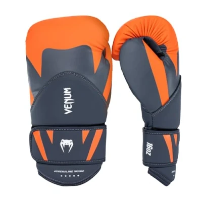 Abbildung von Venum Challenger 4.0 Boxhandschuhe, Orange und Marineblau
