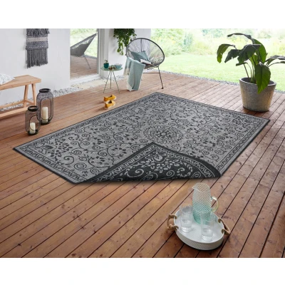 Abbildung von NORTHRUGS Teppich &quot;LEYTE Wendeteppich&quot;, rechteckig, In &amp; Outdoor, Teppich, Vintage, Wetterfest, Balkon, Garten, Wohnzimmer