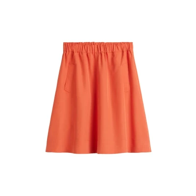 Abbildung von Marc O&#039;Polo Ausgestellter Ausmix Alinienrock, Damen, Größe: 32, Burnt red