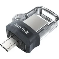 Abbildung von SanDisk Ultra Dual USB Laufwerk m3.0 Micro Anschluss, Smartphone Speicher 128 GB (Mobiler Speicher, m3.0, versenkbarer Doppelanschluss, 150 MB/s Übertragungsraten, 3.0 Stick)
