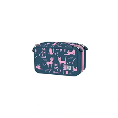 Abbildung von ST.RIGHT Lazy Cats PC05 Mäppchen, Purple, 19 x 13 7 cm