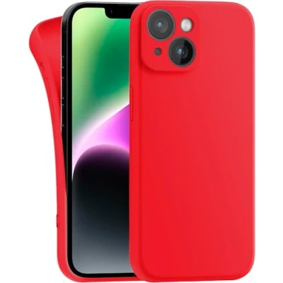 Abbildung von MyGadget Hülle Kompatibel mit iPhone 14 Plus robuste Silikon Schutzhülle TPU Case Slim Silikonhülle Back Cover Kratzfest Handyhülle Matt Rot