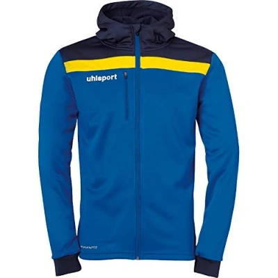 Abbildung von uhlsport Herren Jacke Offense 23 Multi Hood Jacke, azurblau/Marine/limonenge, XXL, 100519911