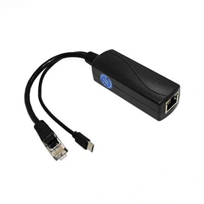 Abbildung von Revotech REVODATA Gigabit Micro USB PoE Splitter 5V/2.4A, 48V zu 5V/2.4A Ausgang, 10/100/1000Mbps, Aktiv IEEE802.3af/at, Adapter für Pi 3B/3B+/Micro Gerät (USB0502G)