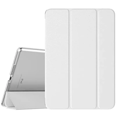 Abbildung von TiMOVO Hülle für 10,2 Zoll iPad 9. Generation 2021/iPad 8. 2020/iPad 7. 2019, Ultra Dünn Durchscheinend Schutzhülle Smart Cover mit Auto Schlafen/Wachen, Weiß