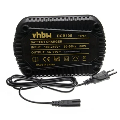 Abbildung von vhbw Ladegerät kompatibel mit Dewalt DCN650B, DCL510N XJ, DCM561, DCM561PB, DCN650, DCN21PL, DCM563, DCM565N Werkzeug Li Ion Akkus