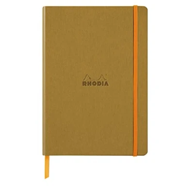 Abbildung von Rhodia 117382C Notizbuch Rhodiarama mit Softcover, DIN A5, 80 Blatt elfenbein 90 g liniert, 1 Stück, Gold