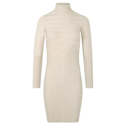 Abbildung von Morgan Fitted WITH Turtleneck Etuikleid, Damen, Größe: Medium, Beige