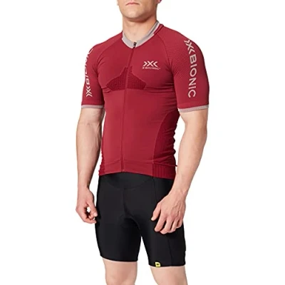 Abbildung von X Bionic Invent 4.0 Kurzarm Radsport Kompressions Jersey T Shirt mit Reißverschluss Rot Mann Grösse S