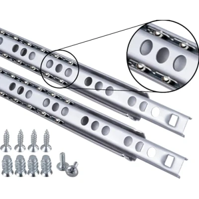 Abbildung von Schubladenschienen 2 STÜCK Teilauszug Rollenauszug Kugelführung H: 17 / L: 310 mm