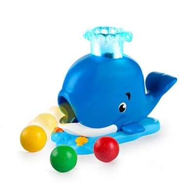 Abbildung von Bright Starts Silly Spout Whale Popper Ballspielzeug mit Musik Lichtern und 3 bunten Bällen, Mehrfarbig