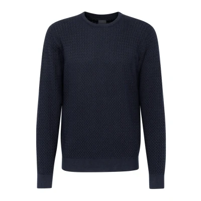 Abbildung von bugatti Structure Strickpullover, Herren, Größe: Small, Marine