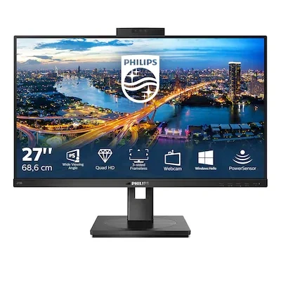 Abbildung von Philips 275B1H 27 Zoll QHD Monitor, Webcam, höhenverstellbar (2560x1440, DVI, HDMI, DisplayPort, USB Hub) schwarz