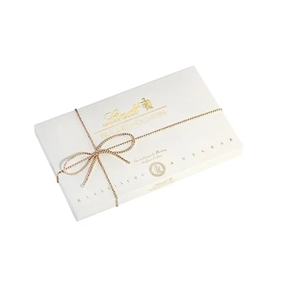 Abbildung von Lindt Schokolade Hochfein Pralinen 2 x 200 g Pralinés Schachtel mit 20 in 10 köstlichen Sorten und ohne Alkohol Pralinengeschenk Schokoladengeschenk