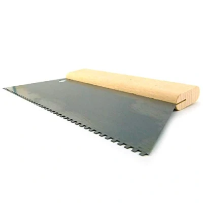 Abbildung von Schwan Kleberspachtel, Stahl, 250 mm, Buchenholz, gezahnt/ungezahnt, TBK für Bodenbelag, Parkett und Fliesen