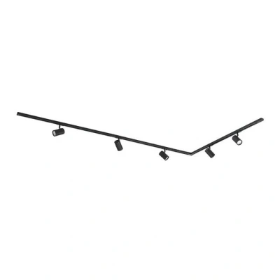Abbildung von Lindby Schienensystem Leuchten Linaro, 326.5 cm, Modern, Stahl, Aluminium, Kunststoff, sandSchwarz, 5 flammig, GU10