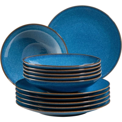 Abbildung von MÄSER Tafelservice &quot;Teller Set, Geschirr Set Ossia&quot;, (Set, 12 tlg.), Vintage Charakter, Teile, für 6 Personen