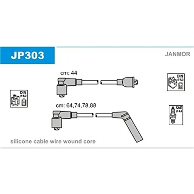 Abbildung von JANMOR JP303 Zündkabelsatz MITSUBISHI: GALANT 4 Stufenheck, PAJERO 2,