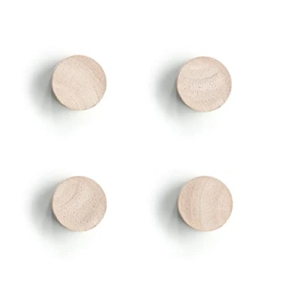 Abbildung von Zeller 11244 Magnet Set Wood, 4 TLG., Holz, ca. Ø 2,2 x 1,5 cm