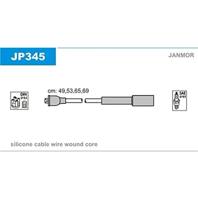 Abbildung von JANMOR JP345 Zündkabelsatz MAZDA: 323 F 6, FAMILIA 5, 6