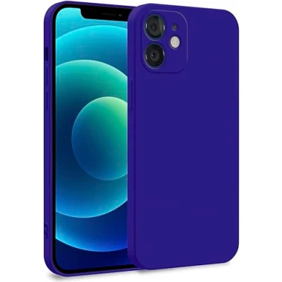 Abbildung von MyGadget Hülle für iPhone 12 Zweilagige Handyhülle mit Kameraschutz Cover Innenfutter &amp; Silikon außen Dunkel Lila