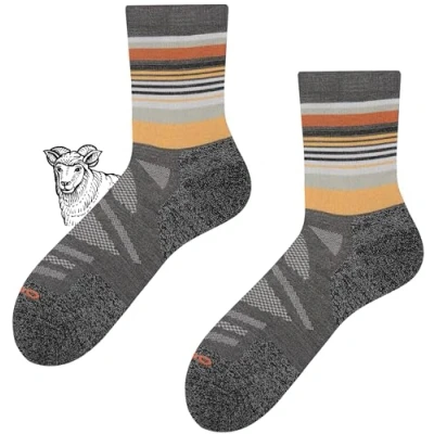 Abbildung von TODO BP COLOR Sehr Dünn Merino Wandersocken Damen und Herren, 70% Merinowolle Trekking Socken, Outdoor Funktionssocken (Sandy Shore, 39 42)