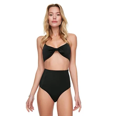 Abbildung von Trendyol Damen Detailed Bikini Top, Schwarz, 34 EU