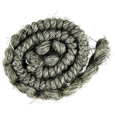 Abbildung von Mehron Make up Crepe Hair 30 cm Braid (Medium Grey)