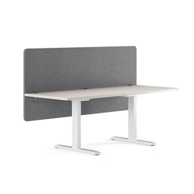 Abbildung von RICOO Akustik Trennwand für Schreibtisch 180 x 80 2,3 cm Sichtschutz ZAP1880 G Filz Grau Büro Home Office Pinnwand Schallschutz Raumtrenner Tischtrennwand mit Klemmen Schalldämmung