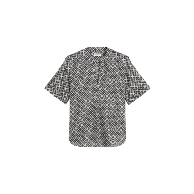 Abbildung von Marc O&#039;Polo Gemusterte Bluse Multi white cotton, Damen, Größe: 32, cotton