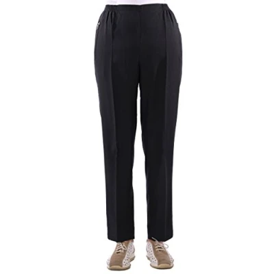 Abbildung von Eitex Damen Seniorenhose Schlupfhose mit Gummizug Kurzgröße ideal für pflegebedürftige Omas einfach anzuziehen und super pflegeleicht (42/44, schwarz)