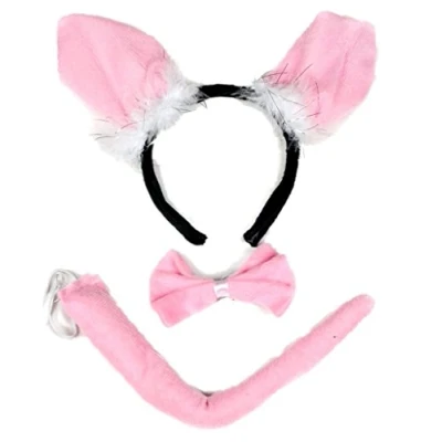 Abbildung von Petitebelle Stirnband Bowtie Schwanz Kostüm für Erwachsene Einheitsgröße pig1