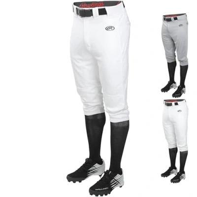 Abbildung von Rawlings Launch Series Game/Practice Baseballhose für Erwachsene, einfarbig, Slip White