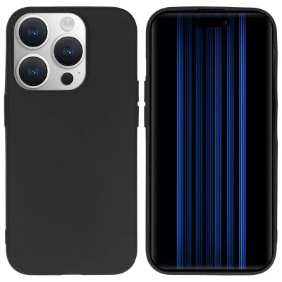 Abbildung von Apple iPhone 15 Pro Hülle Silikon iMoshion Soft Case/Backcover Handyhülle Schwarz