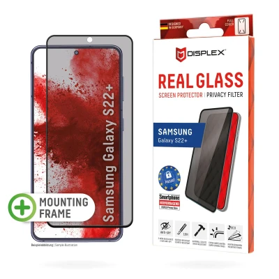 Abbildung von Samsung Galaxy S22 Plus Panzerglas Displex Real Privacy Glass FC Displayschutz aus gehärtetem Glas für das