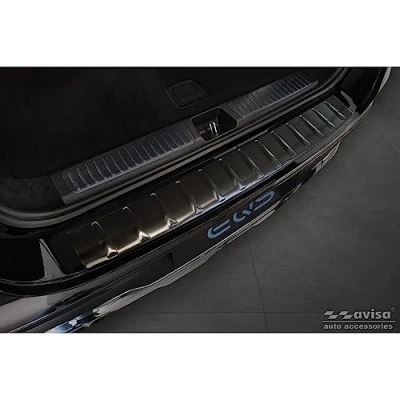 Abbildung von Avisa Edelstahl Heckstoßstangenschutz kompatibel mit Mercedes EQS SUV (X296) 2022 &#039;Ribs&#039;